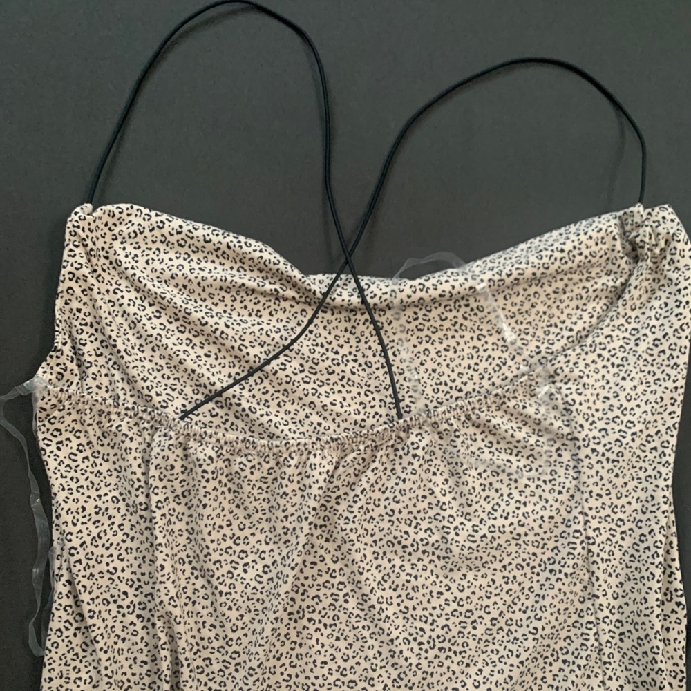 NWT cowl neck cheetah tank